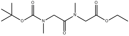 Glycine, N-[(1,1-dimethylethoxy)carbonyl]-N-methylglycyl-N-methyl-, ethyl ester Struktur