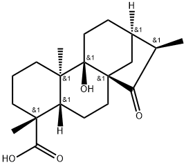 ent-9-Hydroxy-15-oxo-19-kauraic acid Struktur