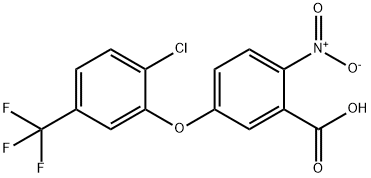 Benzoic acid, 5-[2-chloro-5-(trifluoromethyl)phenoxy]-2-nitro- Struktur