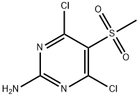 4,6-dichloro-5-methylsulfonylpyrimidin-2-amine Struktur