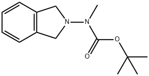 Carbamic acid, N-(1,3-dihydro-2H-isoindol-2-yl)-N-methyl-, 1,1-dimethylethyl ester Struktur