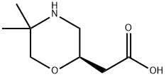 2-Morpholineacetic acid, 5,5-dimethyl-, (2R)- Struktur