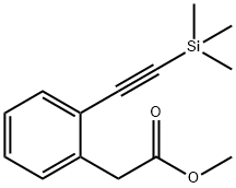 Benzeneacetic acid, 2-[2-(trimethylsilyl)ethynyl]-, methyl ester Struktur