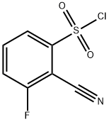 2-cyano-3-fluorobenzene-1-sulfonyl Chloride Struktur