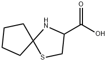 1-Thia-4-azaspiro[4.4]nonane-3-carboxylic acid hydrochloride Struktur