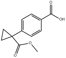 Benzoic acid, 4-[1-(methoxycarbonyl)cyclopropyl]- Struktur