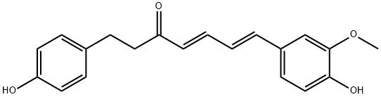 4,6-Heptadien-3-one, 7-(4-hydroxy-3-methoxyphenyl)-1-(4-hydroxyphenyl)-, (4E,6E)- Struktur