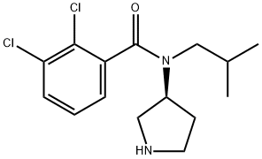 Benzamide, 2,3-dichloro-N-(2-methylpropyl)-N-(3S)-3-pyrrolidinyl- Struktur