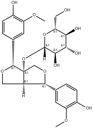 1-Hydroxypinoresinol 1-O-glucoside Struktur