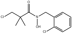 Propanamide, 3-chloro-N-[(2-chlorophenyl)methyl]-N-hydroxy-2,2-dimethyl- Struktur