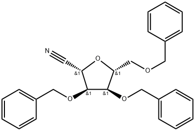 2,5-anhydro-3,4,6-tri-O-benzyl-β-D-allononitrile Struktur