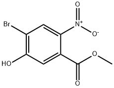 Benzoic acid, 4-bromo-5-hydroxy-2-nitro-, methyl ester Struktur