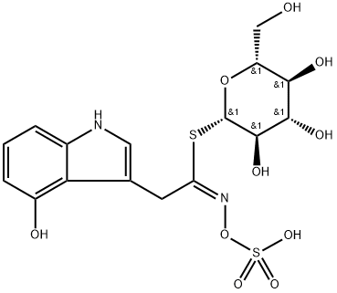 4-Hydroxyglucobrassicin Struktur