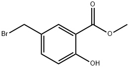 Benzoic acid, 5-(bromomethyl)-2-hydroxy-, methyl ester Struktur