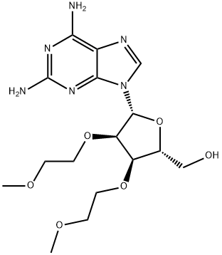 2-Amino-2',3'-bis-O-(2-methoxyethyl) adenosine Struktur