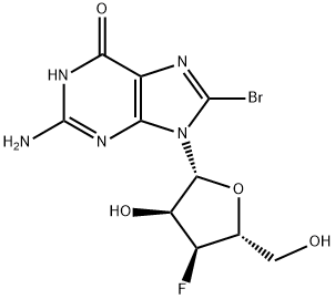 8-Bromo-3'-deoxy-3'-fluoroguanosine Struktur