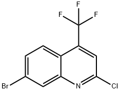 Quinoline, 7-bromo-2-chloro-4-(trifluoromethyl)- Struktur