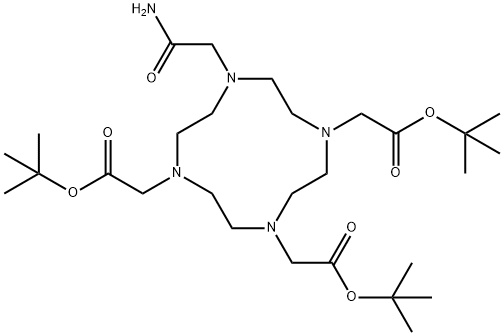 1,4,7,10-TETRAAZACYCLODODECANE-1,4,7-TRIACETIC ACID, 10-(2-AMINO-2-OXOETHYL)-, 1,4,7-TRIS(1,1-DIMET 結(jié)構(gòu)式