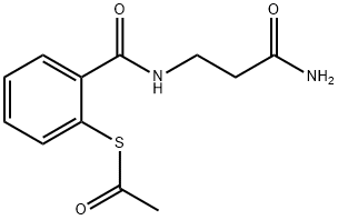 N-[2-Acetylthiobenzoyl]-β-alaninamide Struktur