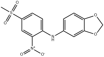 1,3-Benzodioxol-5-amine, N-[4-(methylsulfonyl)-2-nitrophenyl]- Struktur