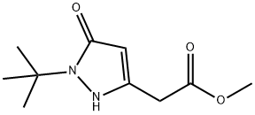 methyl 2-(1-tert-butyl-5-oxo-2,5-dihydro-1H-pyrazol-3-yl)acetate Struktur