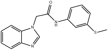 1H-Benzimidazole-1-acetamide, N-[3-(methylthio)phenyl]- Struktur