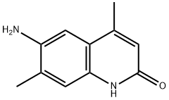 2(1H)-Quinolinone, 6-amino-4,7-dimethyl- Struktur