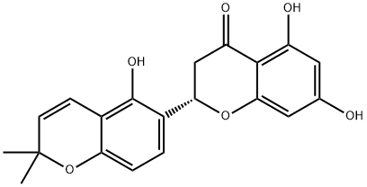 [2,6'-Bi-2H-1-benzopyran]-4(3H)-one, 5,5',7-trihydroxy-2',2'-dimethyl-, (2S)- Struktur