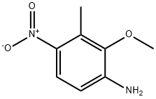 Benzenamine, 2-methoxy-3-methyl-4-nitro- Struktur