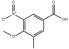 4-Methoxy-3-methyl-5-nitrobenzoic acid Struktur