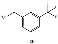 3-(aminomethyl)-5-(trifluoromethyl)phenol Struktur