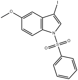 1H-Indole, 3-iodo-5-methoxy-1-(phenylsulfonyl)- Struktur