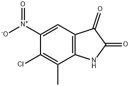 1H-Indole-2,3-dione, 6-chloro-7-methyl-5-nitro- Struktur