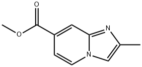 methyl 2-methylimidazo[1,2-a]pyridine-7-carboxylate Struktur