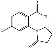 Benzoic acid, 4-chloro-2-(2-oxo-1-pyrrolidinyl)- Struktur