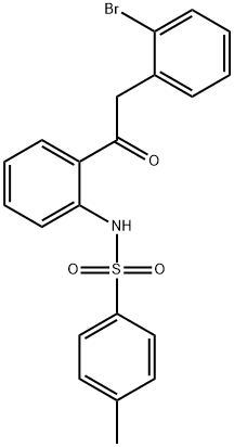 Benzenesulfonamide, N-[2-[2-(2-bromophenyl)acetyl]phenyl]-4-methyl- Struktur