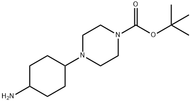 tert-butyl 4-(4-aminocyclohexyl)piperazine-1-carboxylate Struktur