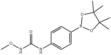 Urea, N-methoxy-N'-[4-(4,4,5,5-tetramethyl-1,3,2-dioxaborolan-2-yl)phenyl]- Struktur