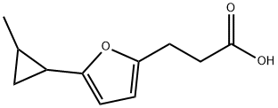 2-Furanpropanoic acid, 5-(2-methylcyclopropyl)- Struktur