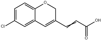 2-Propenoic acid, 3-(6-chloro-2H-1-benzopyran-3-yl)- Struktur