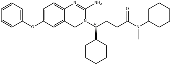 3(4H)-QuinazolinebutanaMide, 2-aMino-N,g-dicyclohexyl-N-Methyl-6-phenoxy-, (gS)- Struktur