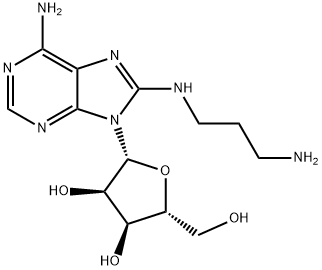 Adenosine, 8-[(3-aminopropyl)amino]- (9CI) Struktur