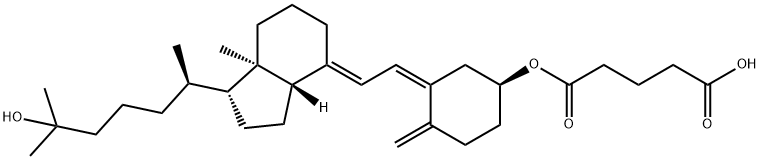 Pentanedioic acid, [(1S,3Z)-4-methylene-3-[(2E)-2-[(1R,3aS,7aR)-octahydro-1-[(1R)-5-hydroxy-1,5-dimethylhexyl]-7a-methyl-4H-inden-4-ylidene]ethylidene]cyclohexyl] ester Structure