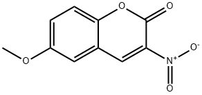 2H-1-Benzopyran-2-one, 6-methoxy-3-nitro- Struktur