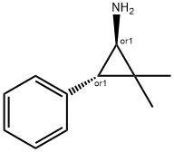 (1R,3S)-rel-2,2-dimethyl-3-phenyl-Cyclopropanamine Struktur