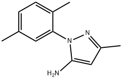 1H-Pyrazol-5-amine, 1-(2,5-dimethylphenyl)-3-methyl- Struktur