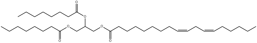 1,2-Dioctanoyl-3-Linoleoyl-rac-glycerol Struktur