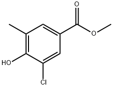 3-Chloro-4-hydroxy-5-methyl-benzoic acid methyl ester Struktur