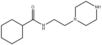 Cyclohexanecarboxamide, N-[2-(1-piperazinyl)ethyl]- Struktur