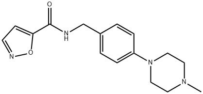 5-Isoxazolecarboxamide, N-[[4-(4-methyl-1-piperazinyl)phenyl]methyl]- Struktur